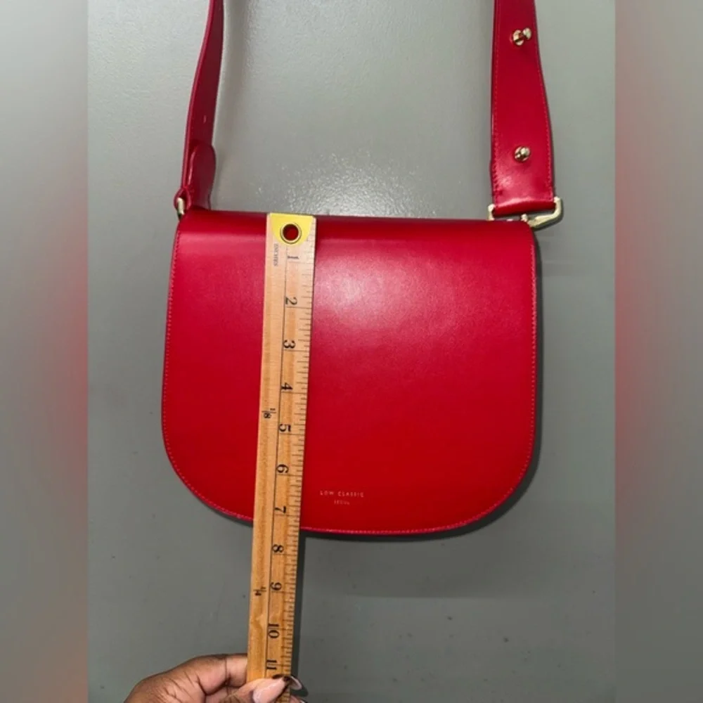 LOW‎ CLASSIC color block Red Leather Crossbody Bag